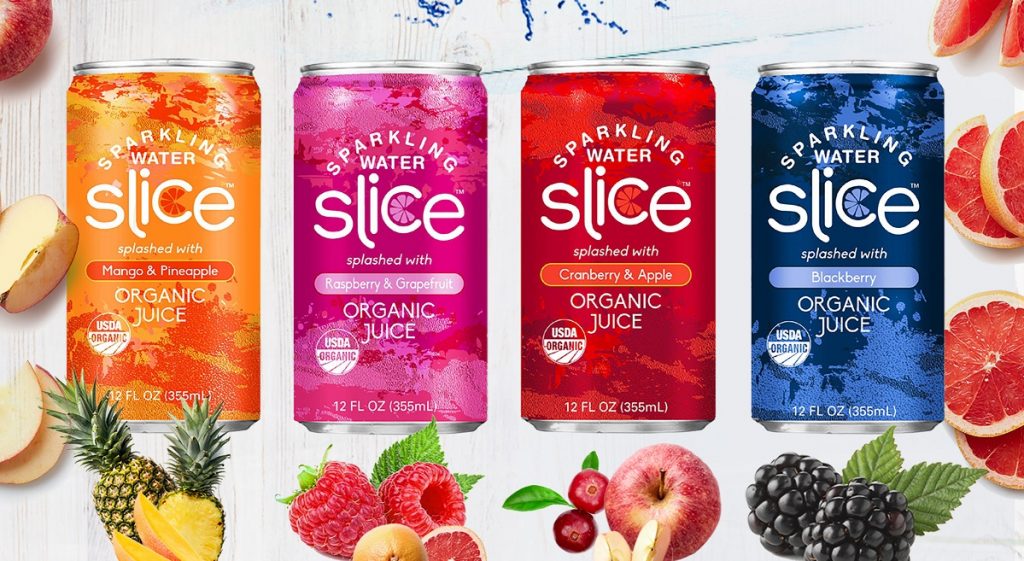 Slice Releases Sparkling Water with Organic Fruit Juice